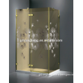 Gold Luxurious Shower Cabins Hinge Tempered laminated glass villa shower cubicles and Hotel Bathroom Equipment